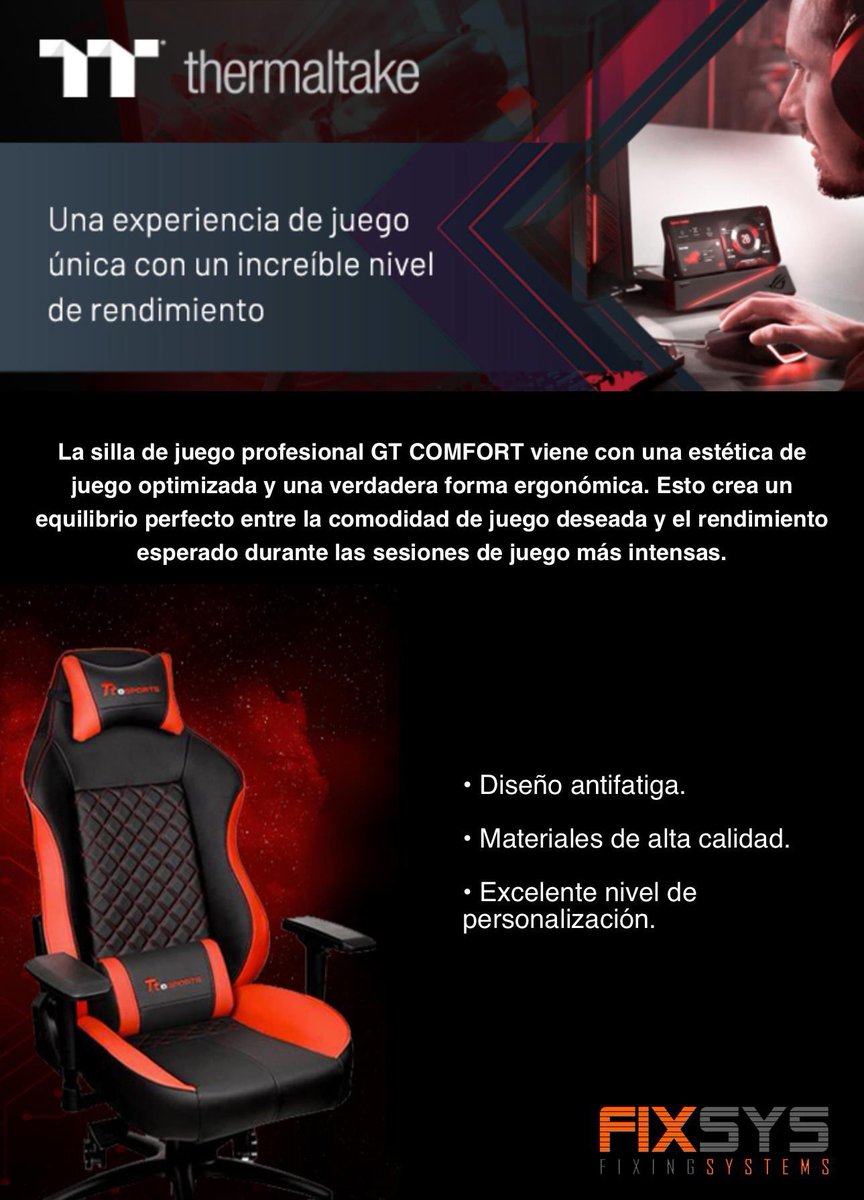 fixsysmx's tweet photo. Les presentamos algo de las novedades que nos acaban de llegar, lo mejor para tu comodidad #thermaltake en @fixsysmx https://t.co/aL6u9JvUc3