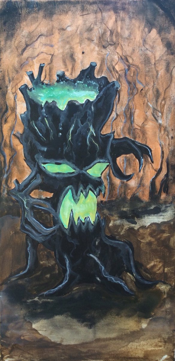 JEdwardNeill's tweet image. I painted this pissed off tree for my son, who loves the game Kingdom Rush.
.
.
#greenmuck #kingdomrush #eviltree #ents #fanart #fantasyart #darkart #treeart #videogameart #angrytree #evilspirit #gameart