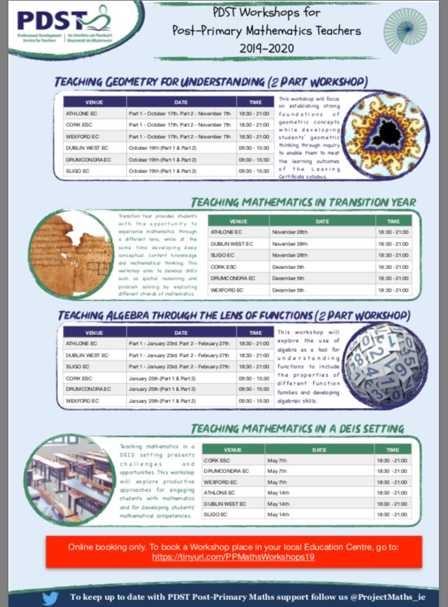 MuinteoirMean's tweet photo. Cúrsaí matamaitice atá le teacht

Upcoming maths course with @ProjectMaths_ie #cpd #stem #pdstmaths https://t.co/iMIRTCnRGL