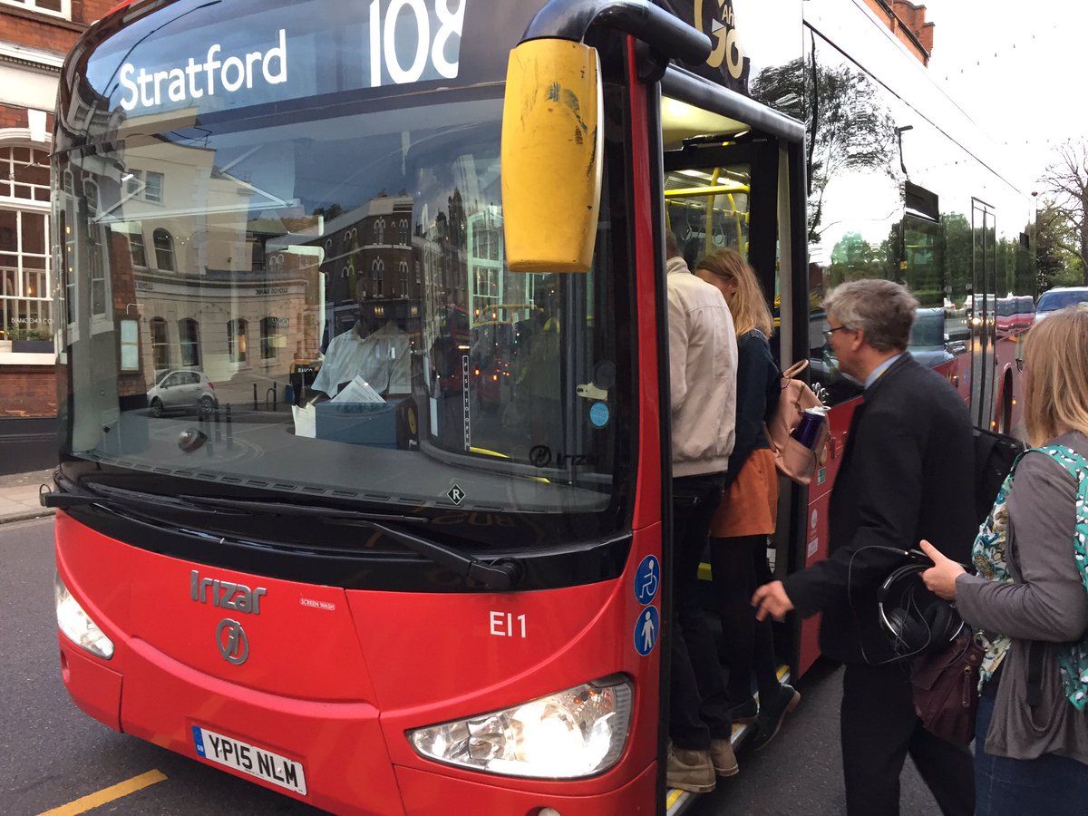 walk_sound's tweet photo. #108drama #SoundWalkSunday Tim from #London #travelwatch boards an #electric #bus in the launch of #ONEOHEIGHT https://t.co/oPjM4kN6MO