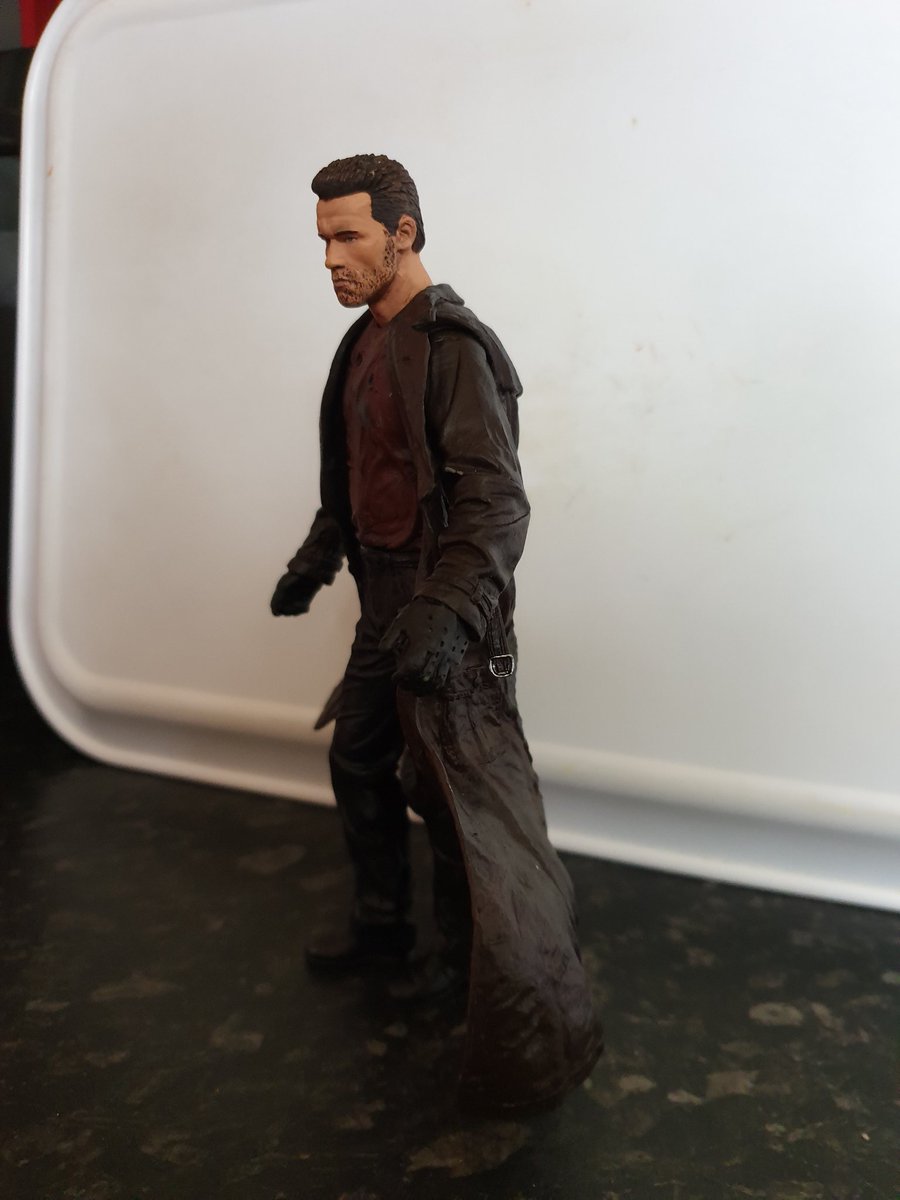 stefan_dean's tweet photo. @Schwarzenegger here is my Jericho Cane End of Days custom figure I made, Hope u like it, stood infront of ur screen worn gloves from the movie #endofdays #arnie #schwarzenegger https://t.co/S9z6lKlvLY