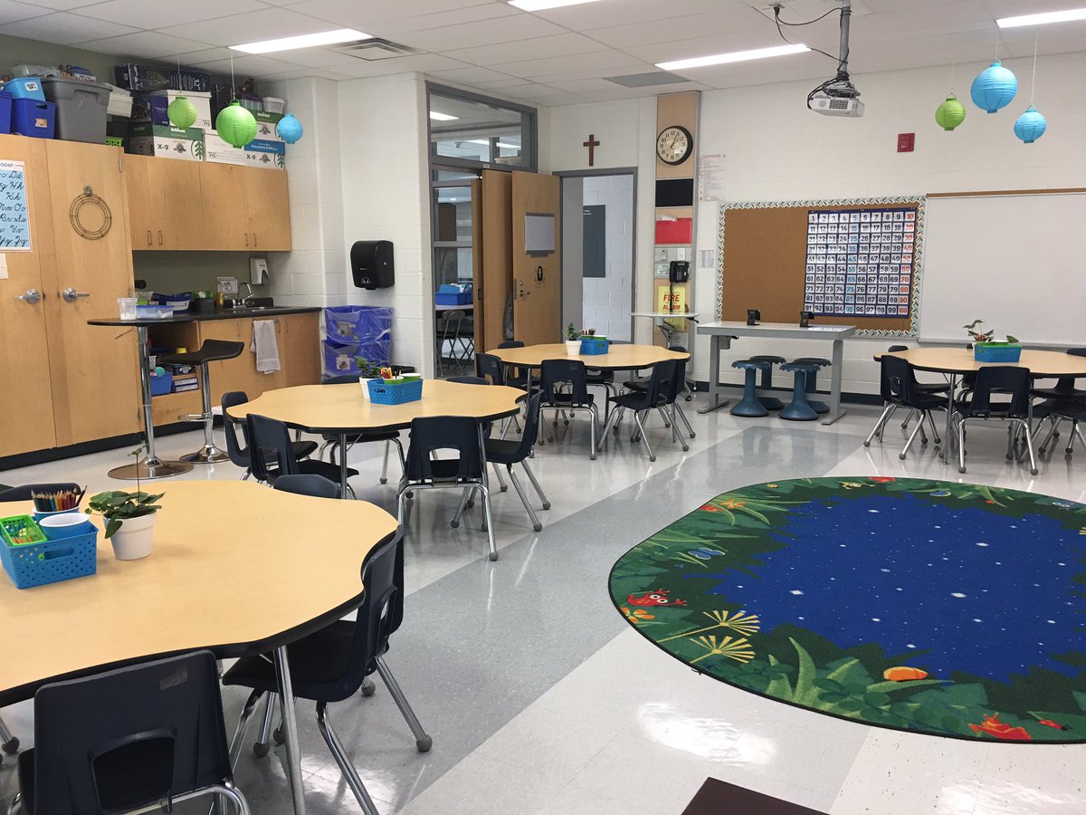 MrsACovert's tweet photo. Here we go again! Can’t wait to meet my new group of kids tomorrow! This will be their new home away from home! 💙💚 @St_Peter_CES #alcdsb https://t.co/5pvchzXBA7