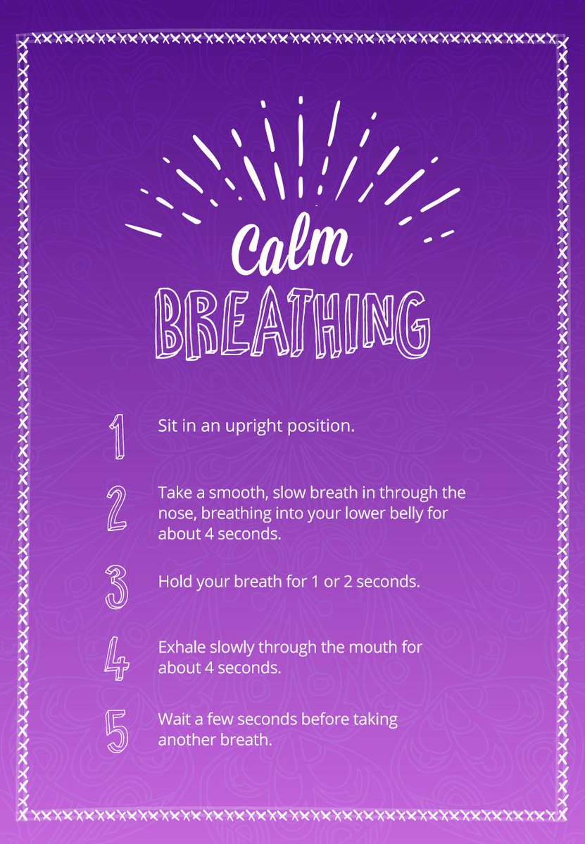 Enjoying the #LaborDay holiday?  Here is a #CalmBreathing exercise to try.  Let us know if it helps you relax!