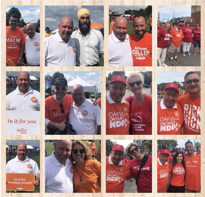 Labour Day day w/ my #NDP family. Ppl want change & it’s reassuring to know The Hammer is in good hands. @AllisonCillis @MatthewGreenNDP @nickemilanovic @YousafMalikNDP @sduvall07 #onpoli #cdnpoli  #ANewDealForPeople #Jerome4Oakville #onyourside #InItForYou #Oakville #elxn43