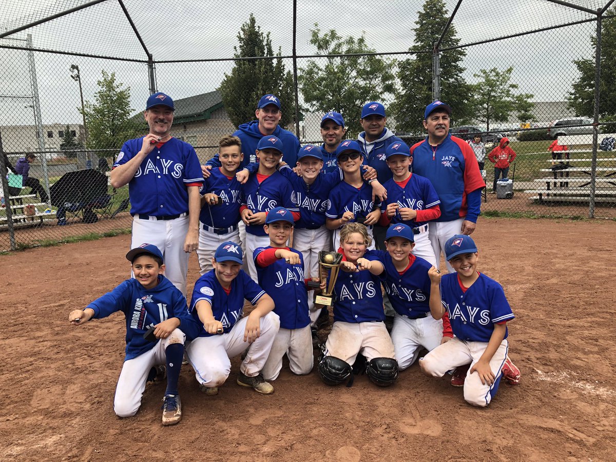 TonyVanBynen's tweet photo. Unbelievable weekend!!!! Both the #NewmarketHawks (Luke) & #AuroraKingJays (Noah) won the Ontario Baseball Association Provincial Finals in their respective categories. Both great teams with outstanding achievements. #ProudGrandParents. https://t.co/oj8lQjaGaw