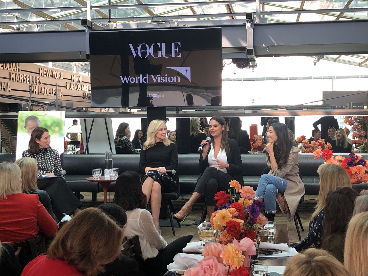 WVAnews's tweet photo. ‘Most people associate World Vision with work overseas but the work they are doing here in remote Indigenous communities in Australia is equally inspiring,’ says Samantha Harris at the @WorldVisionAus and @VogueAustralia #1000Girls breakfast in Sydney https://t.co/ufCw6Xn68t