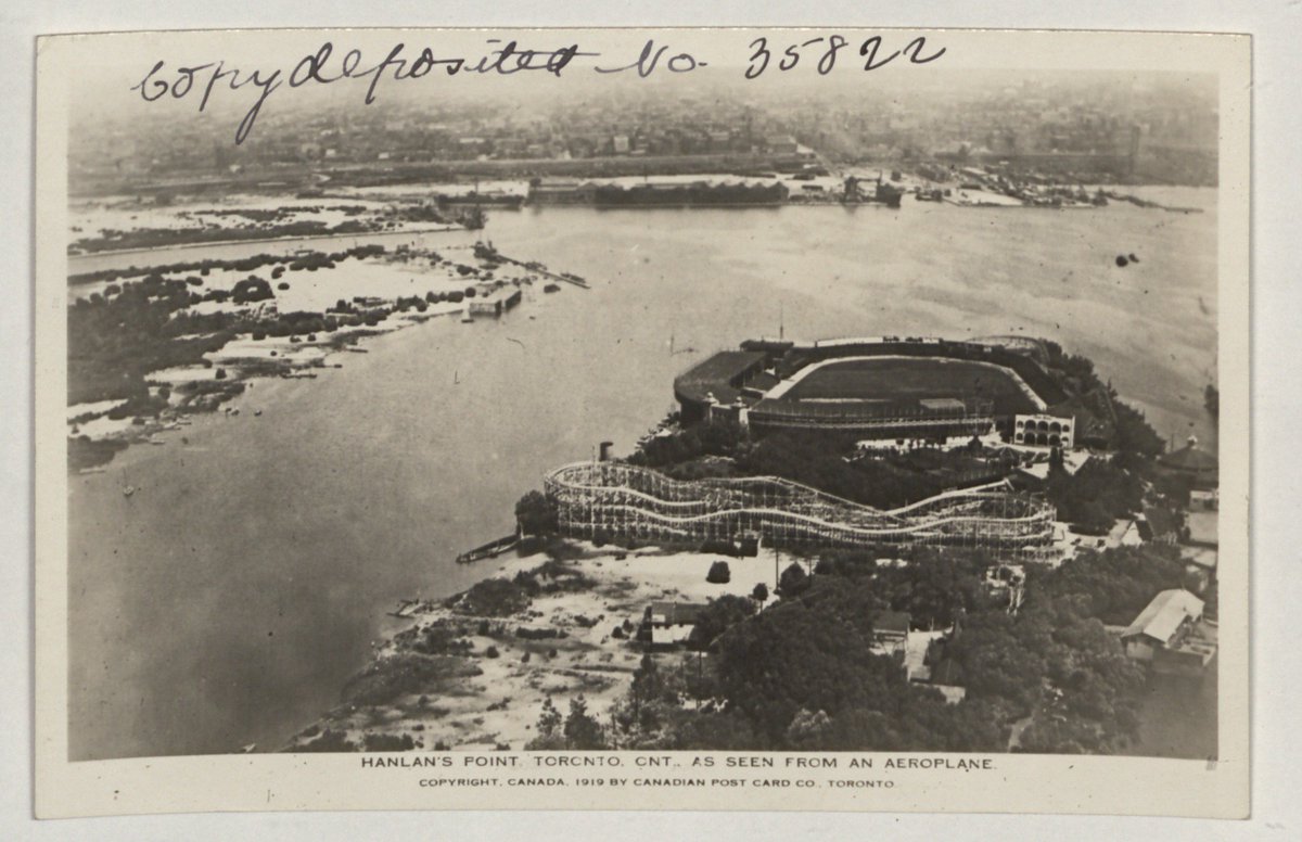 Toronto's tweet photo. 105 Year Ago, on September 5, 1914, Legendary baseball player Babe Ruth hit his first professional home run ⚾ right here at Hanlan's Point Stadium on Toronto Island; the young pitcher also tossed a one-hitter that day as his Providence club beat Toronto 9-0 #TorontoSportsHistory https://t.co/FiJtnnf35X