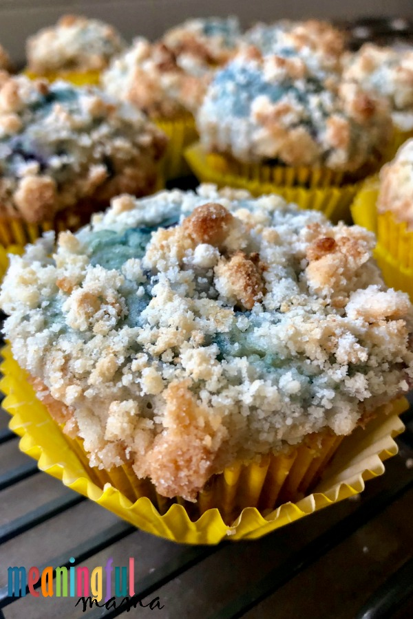 'Homemade Blueberry Muffins with a Crumb Topping' lttr.ai/HTzz #Blueberrymuffinrecipe #Blueberry #Breakfast