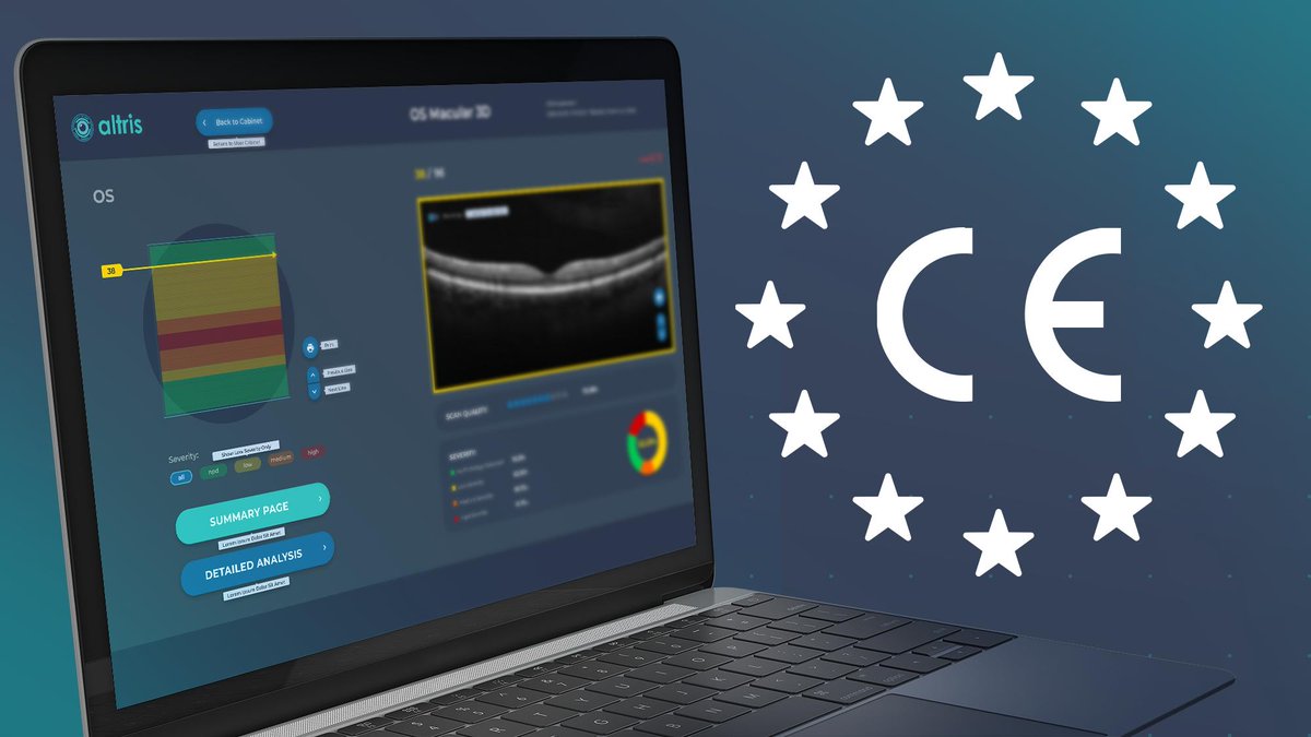 Altris AI (@altrisai) on Twitter photo Visit our booth #200 at #Euretina2019 to learn <a href="/Altris/">Altris Rises</a> Ai algorithm for detection of retinal conditions on Optical Coherence Tomography (OCT) scans that gets European CE-mark certification
Read more here: buff.ly/30XRx4U
#ALTRISAI #EURETINA #EURETINA2019
#Ophthalmology Visit our booth #200 at #Euretina2019 to learn <a href="/Altris/">Altris Rises</a> Ai algorithm for detection of retinal conditions on Optical Coherence Tomography (OCT) scans that gets European CE-mark certification
Read more here: buff.ly/30XRx4U
#ALTRISAI #EURETINA #EURETINA2019
#Ophthalmology