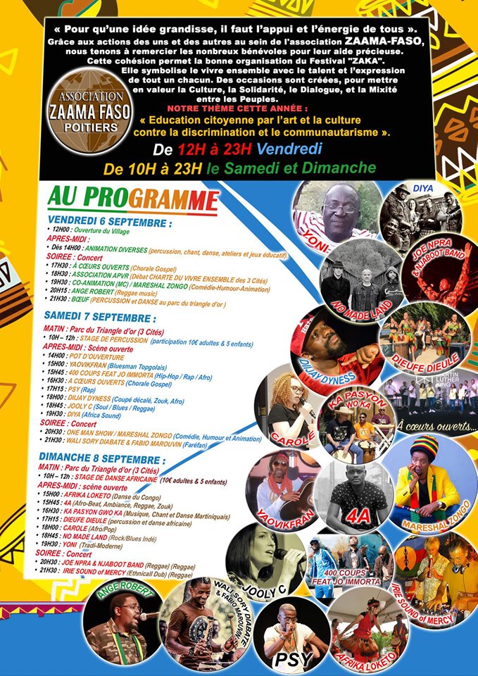 afpp86's tweet photo. Notre groupe #gospel À CŒURS OUVERTS au programme du 11ème #festival #Zaka ce samedi 7 septembre au Parc du Triangle d'Or à #Poitiers @Zaama_Faso https://t.co/Aqc2YY0s2m