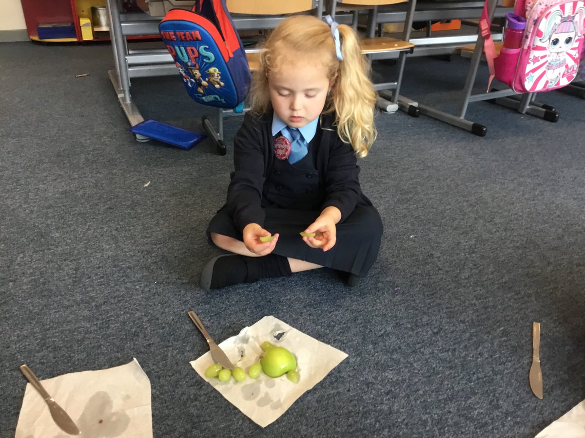 StBernardsPS's tweet photo. Primary 1a made ‘Twiggles’ using apples and grapes 🐢😊🐢 @mcgeoch_hazel @PATHSEdUK #PATHS #twiggle #strategies https://t.co/L60Fr5tnaG