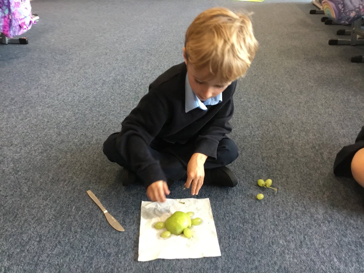 StBernardsPS's tweet photo. Primary 1a made ‘Twiggles’ using apples and grapes 🐢😊🐢 @mcgeoch_hazel @PATHSEdUK #PATHS #twiggle #strategies https://t.co/L60Fr5tnaG