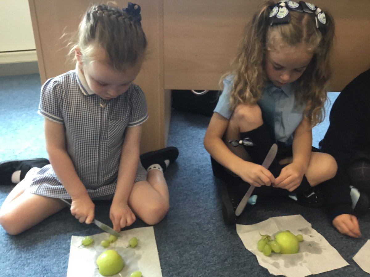 StBernardsPS's tweet photo. Primary 1a made ‘Twiggles’ using apples and grapes 🐢😊🐢 @mcgeoch_hazel @PATHSEdUK #PATHS #twiggle #strategies https://t.co/L60Fr5tnaG