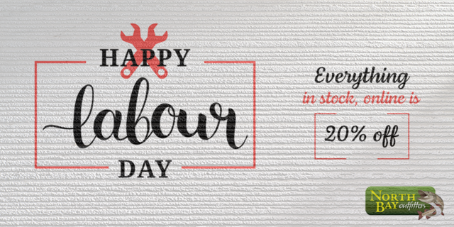 BayOutfitters's tweet photo. Celebrate the Canadian Labour Day long weekend with North Bay Outfitters!

Take 20% off any in-stock, online products - - but hurry, the sale will be gone just as quickly as our summer!

Shop the sale: https://t.co/BoYTzwVJGJ

#fishing #sale #labourday #fishinglife #gonefishing https://t.co/GS9U5ynX98
