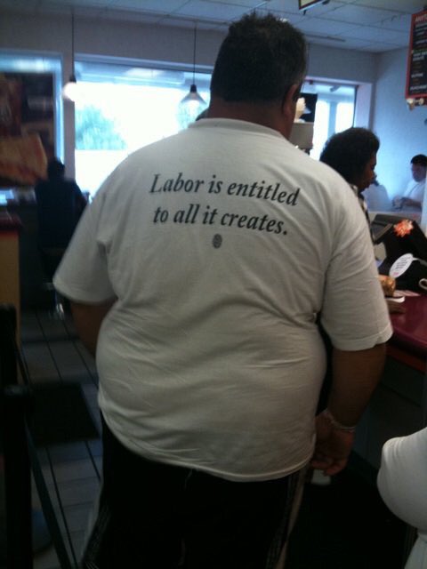 Took this foto in a Dunkin Donuts on #LaborDay in 2008 and I repost it every year.