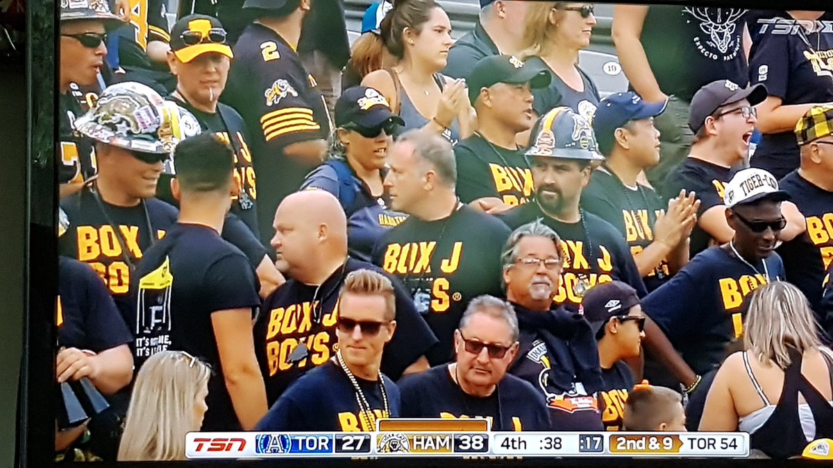 GreyCupBound's tweet photo. Box J Boys represent! #LDWeekend #MarksCanada #CFLonTSN https://t.co/WD2iz8EmoN