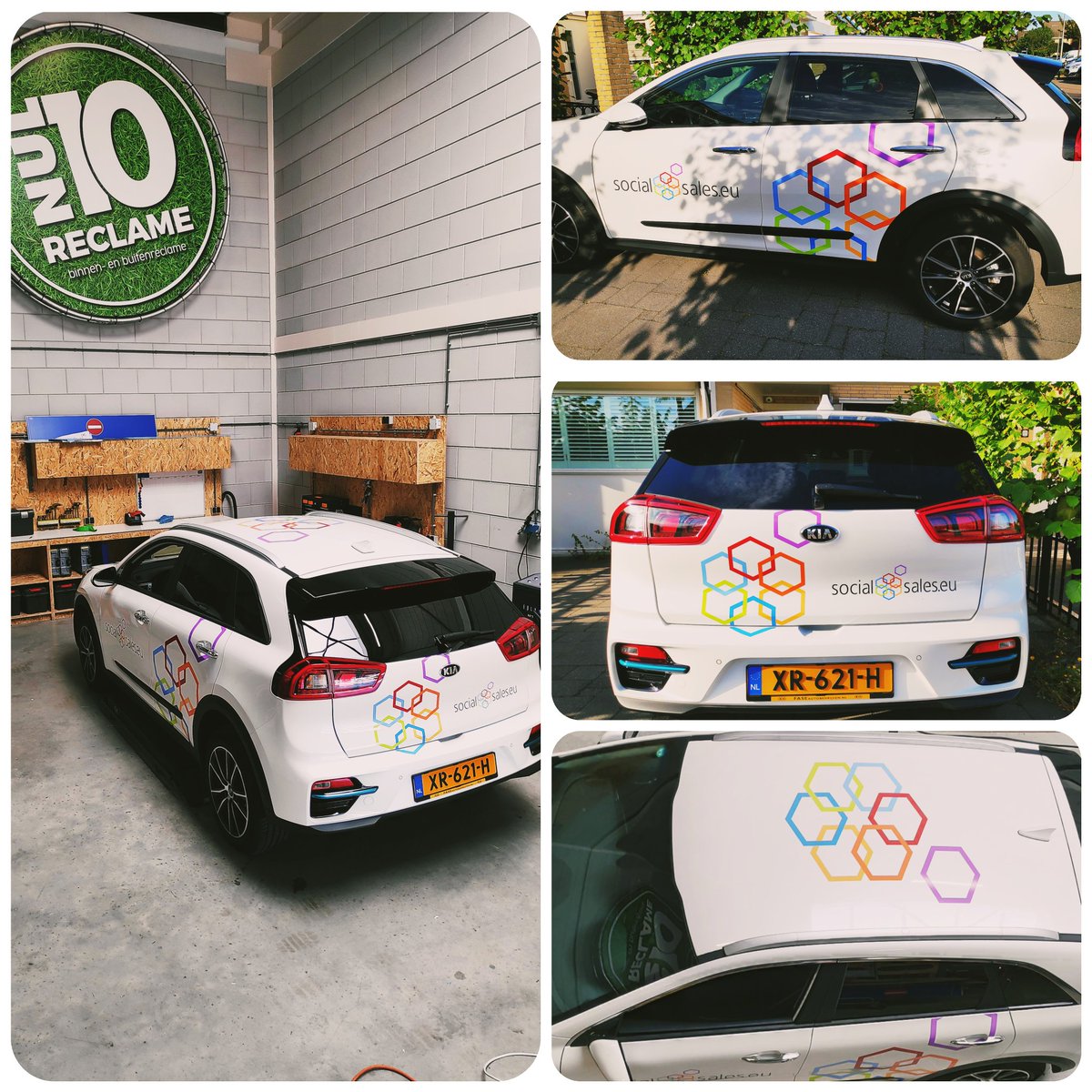martijnrijk's tweet photo. Vandaag is de Kia e-Niro door @nul10Reclame onder handen genomen. En in Social Sales stijl weer de weg op gestuurd.

Het resultaat is op zijn Rotterdams écht Gers.

Heb jij ons al zien rijden? https://t.co/qIWzm0mBCL