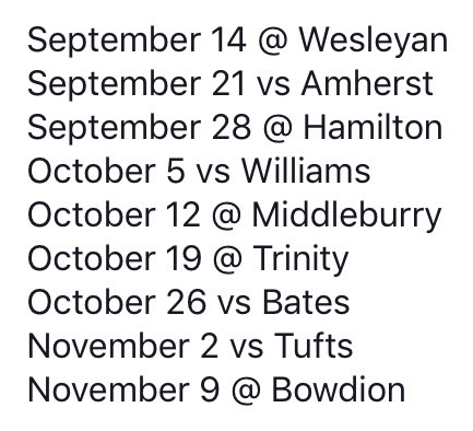 jdugs_7's tweet photo. Who else is excited for Football Season?! Come visit me and cheer on the Mules this season!!! #saddleup #Colbyfootball
First Game is September 14 @ Wesleyan
First Home Game is Saturday, September 21 vs Amherst https://t.co/f1kV5Rmivt