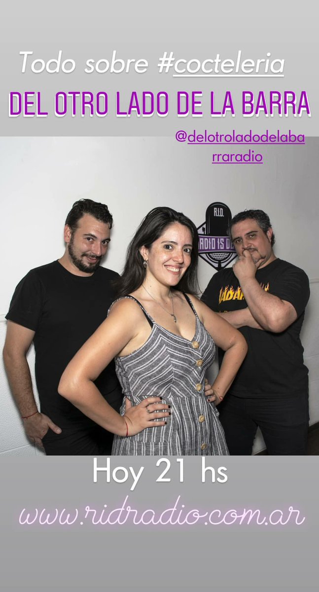 Hoy a las 21 hs te regalamos este #AntiLunes con <a href="/otroladodelbar/">DelOtroLadodelaBarra</a> por ridradio.com.ar
#BuenLunes #Atencion #radioonline #tragos #eventos #cocteleria #bar #bartender #aire #radio #SonidoDeOtroMundo #Colegiales