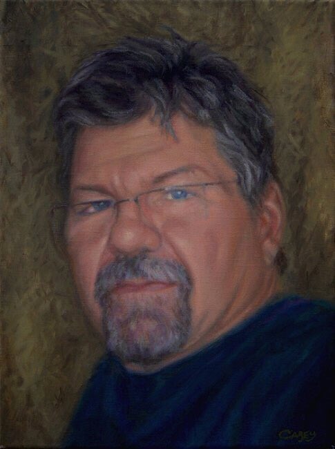 Or hey, u haven’t painted anyone with glasses! Wtf! Laird Markus - is an old co-worker, who happens to be a die hard impressionist! So...Fur on face, glasses AND paint an impressionist in a classical style...oh yah baby, I’m down for that!