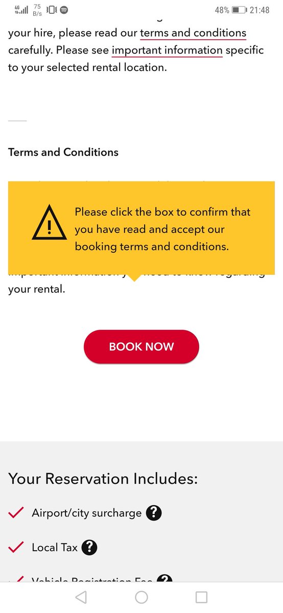 TomCrooky's tweet image. @Avis this is a very frustrating UI fail on mobile. And it will cost you bookings. The only recovery I can see is to refresh...and have to fill in details again. Do you test with users on mobile devices? #uxresearch #testonmobile