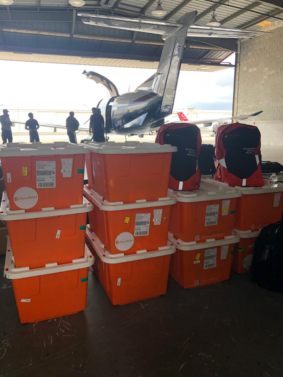 DirectRelief's tweet photo. Urgently needed medical supplies bound for The #Bahamas. #HurricaneDorain https://t.co/xzvHLzBuXE