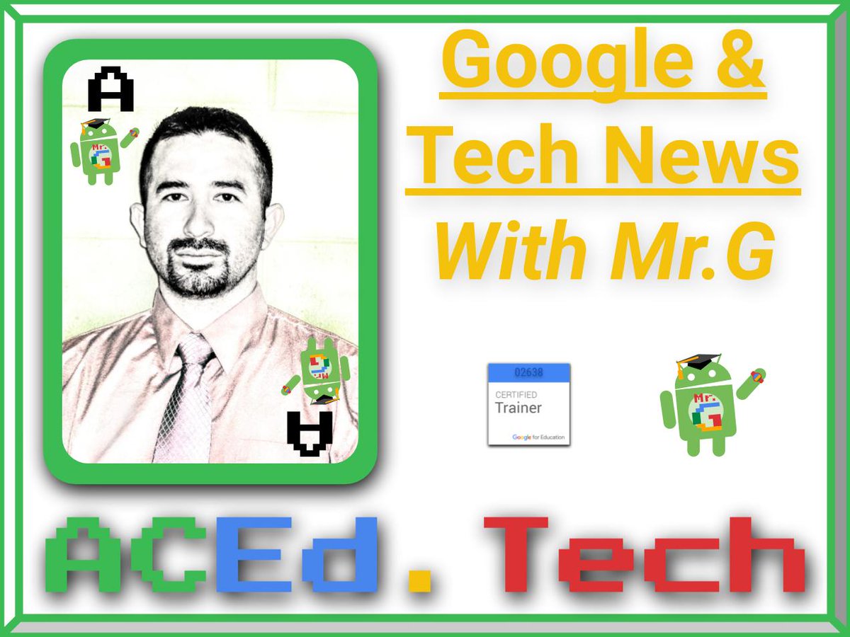 eduGOOGdroid's tweet photo. Thank you for 1000 downloads and 1000 follows. Listen to https://t.co/s78518ngOW and learn about @GoogleForEdu updates and #TechNews.
Let's #Tech2Achieve on #ACEdTech https://t.co/g0SbT7AXPZ
