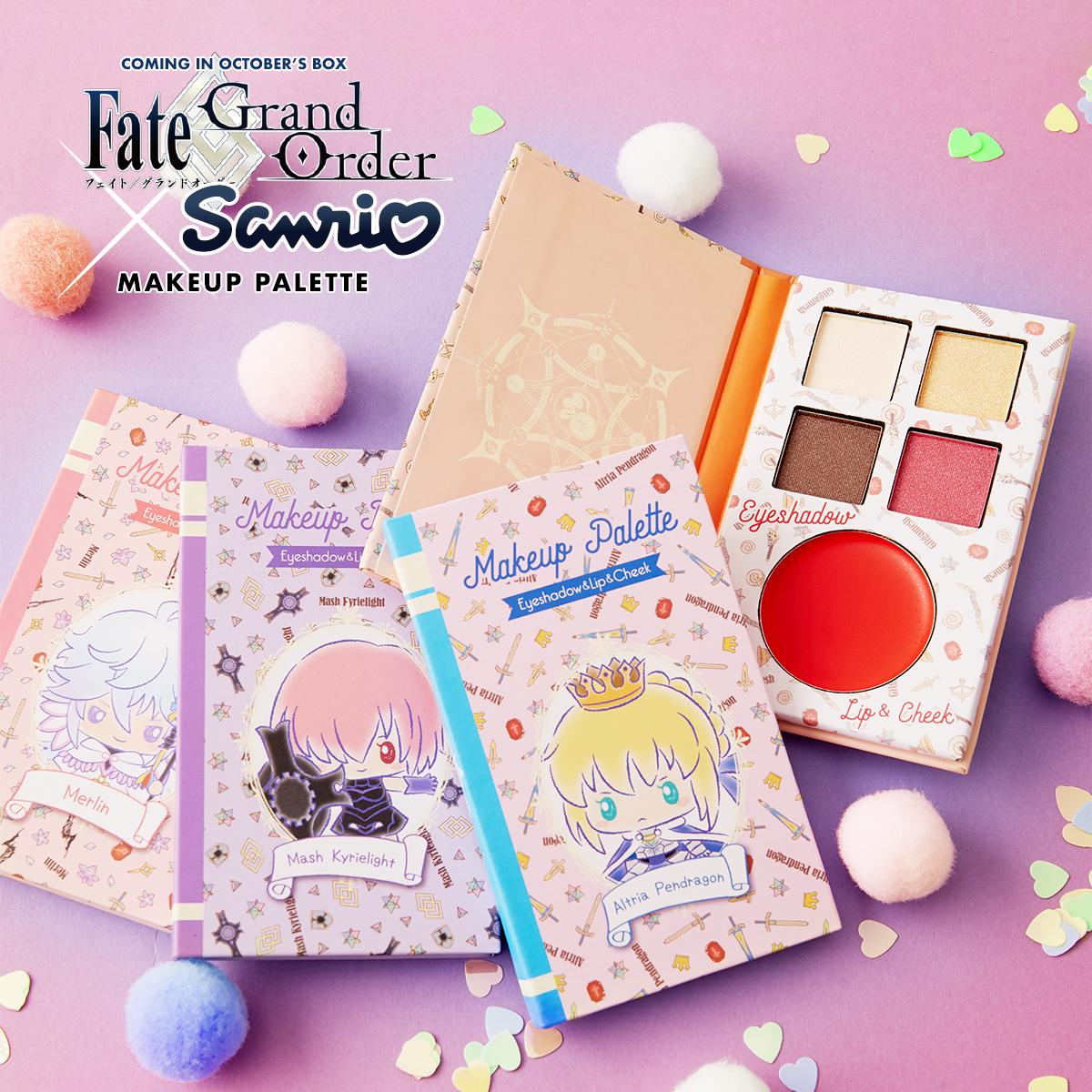 nomakenolifejp's tweet photo. 😍 Sanrio collaborated with Japanese game Fate Grand Order to create these adorable makeup palettes including 4 shades of eyeshadow and 1 lips &amp; cheek color! 💕 Subscribe to get this and more in October's beauty box! Use code CANDY for a k-beauty bonus! 

https://t.co/QVoDVZgemn https://t.co/UlJdzFAEkK