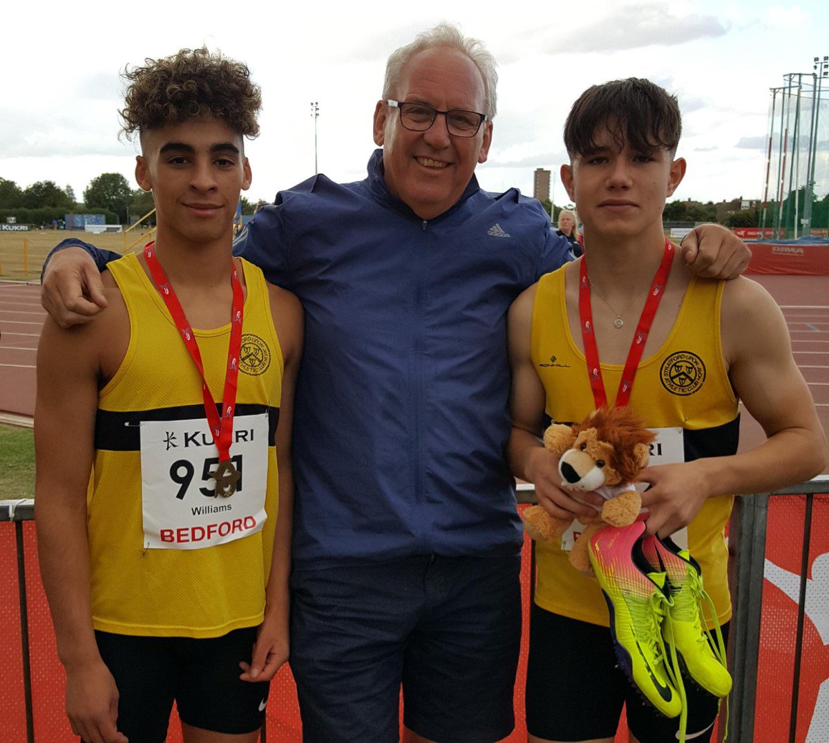 astarcoachinguk's tweet photo. Great weekend of athletics at England champs with SUAACs Freddie Clemons winning gold in U15 hurdles &amp; Cole Williams bronze in U17s. Following in the footsteps of @andrew_pozzi @rorydwyer_97 Jack Sumners &amp; @ollie_cresswell. Chuffed to bits https://t.co/FBdHX4fMW7
