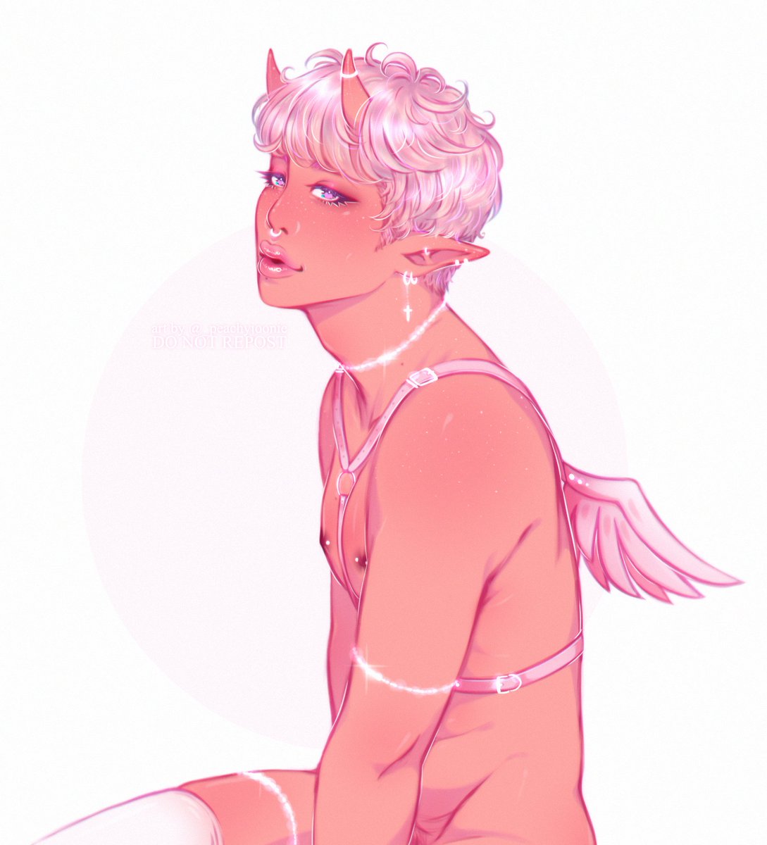 Peaches and cream,
sweeter than sweet 🍑💗✨