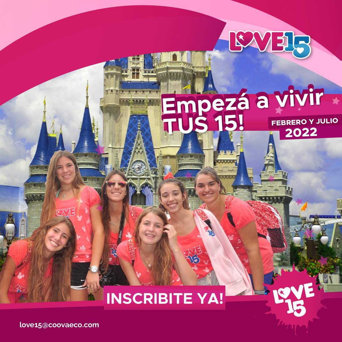 LOVE15_OFICIAL's tweet photo. 💖✨El viaje de tus sueños cada vez más cerca ✨💖
Inscripciones abiertas JULIO Y FEBRERO 2022🙌 
.
Empezá a vivir tus 15💞 https://t.co/9W2uanMxwE