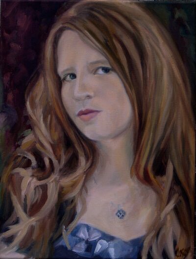  Why don’t you paint a red head using only a #12 flat brush? Ya, that sound like fun/torture...I do this to myself a LOT - gotta push the bar ya know, if ya wanna grow crap Lady Brittany LOVED her portrait because I got her hair colour in both light & shadow right