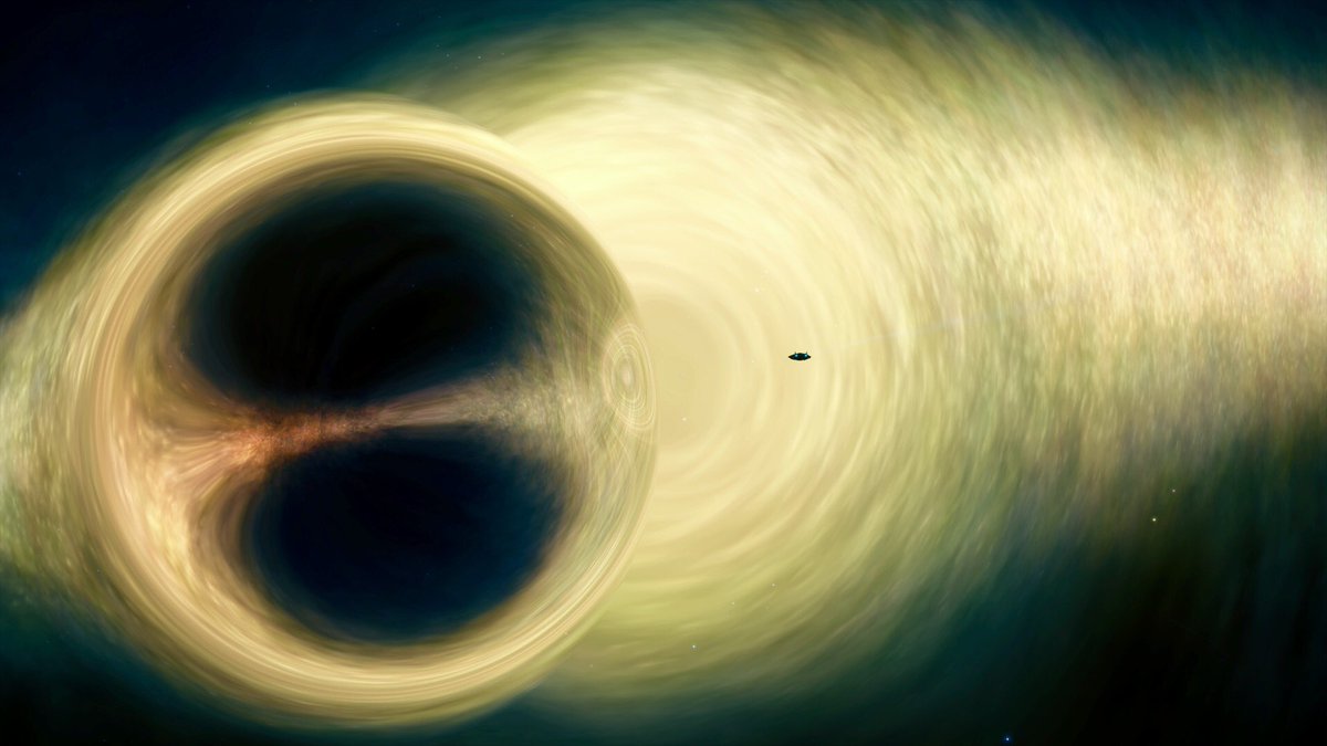Niibl's tweet photo. Day 353 - Expedition Aqua
Me alone in the Black
Though previously charted, and sourced direct from the Codex, a black hole with the galaxy's core as a backdrop.
Only got to 136Km out, not to the matter exclusion zone...
@EliteDangerous
@GalPhotoED
#EDPostcards
@MissionFarsight https://t.co/CdI08edgJQ