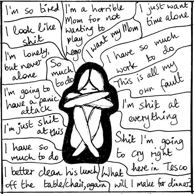 mykidstime's tweet photo. Such a powerful illustration by @mamasdrawingroom . This is the kind of stuff we don't usually talk about but remember no matter how overwhelming it can, know that we all feel like this at times #itsgoodtotalk #yourenotalone #honestmotherhood
.
.
.
#ipbi… https://t.co/JGSIY7kDDY https://t.co/GExwyDTyI2
