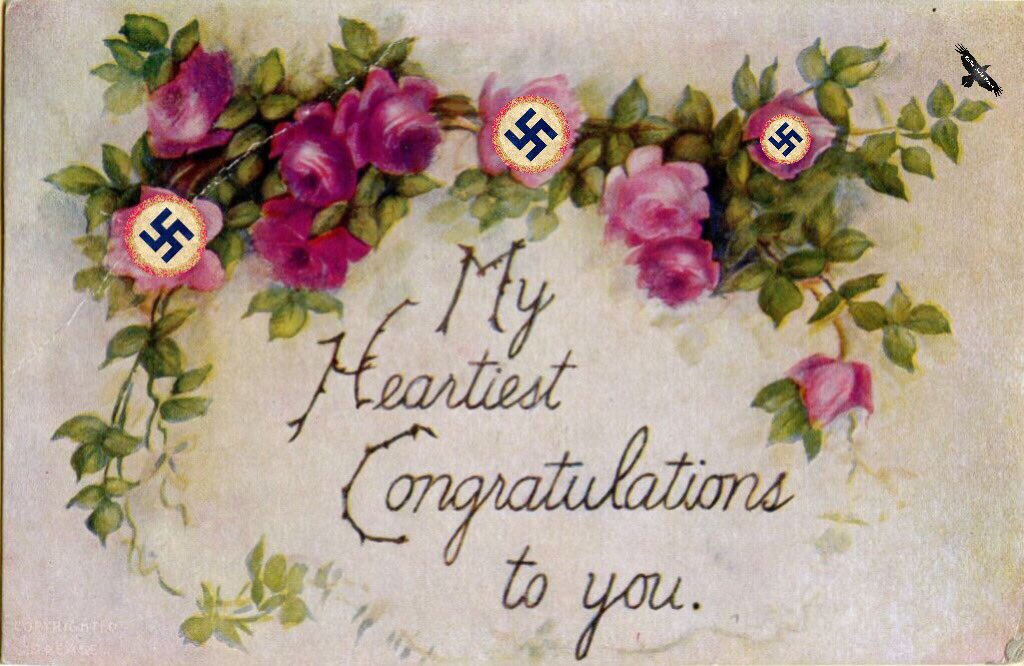 5By5Creativity's tweet photo. @atrupar Dear @realDonaldTrump I made you something fancy you can use next time you congratulate someone on their #NaziInvasion you’re welcome #TrumpIsARacist #TrumpIsAWhiteSupremacist #TrumpIsAPuppet #TrumpIsAMoron https://t.co/JJEivnBbV1