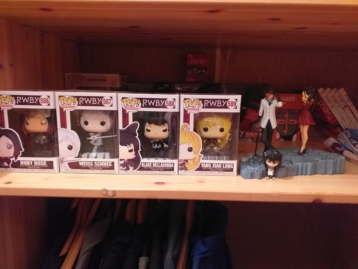 barriot12's tweet photo. I pre-ordered this in may, now they're finally here! @RoosterTeeth @OfficialRWBY https://t.co/oJTJCeACor