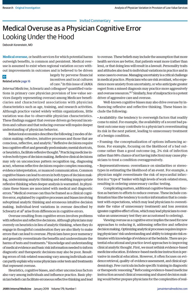Ron_George's tweet photo. Medical #Overuse as a Cognitive Error https://t.co/aH17PFeEvs from
@JAMAInternalMed @DKorenstein
#medicaloveruse #medtwitter https://t.co/WB1APu1Ke5