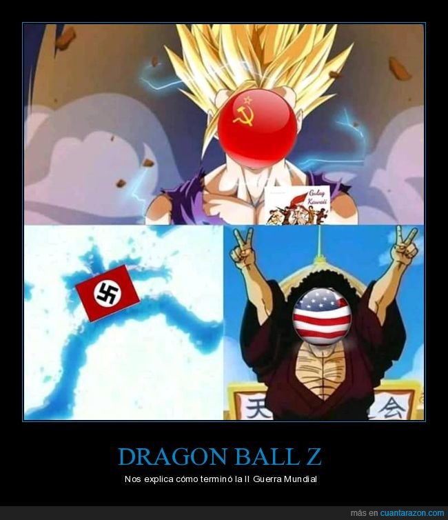 cuantarazon's tweet photo. Usando Dragon Ball para explicar el final de la II Guerra mundial https://t.co/Cxbf55XAfu https://t.co/2XzE3kTxWY