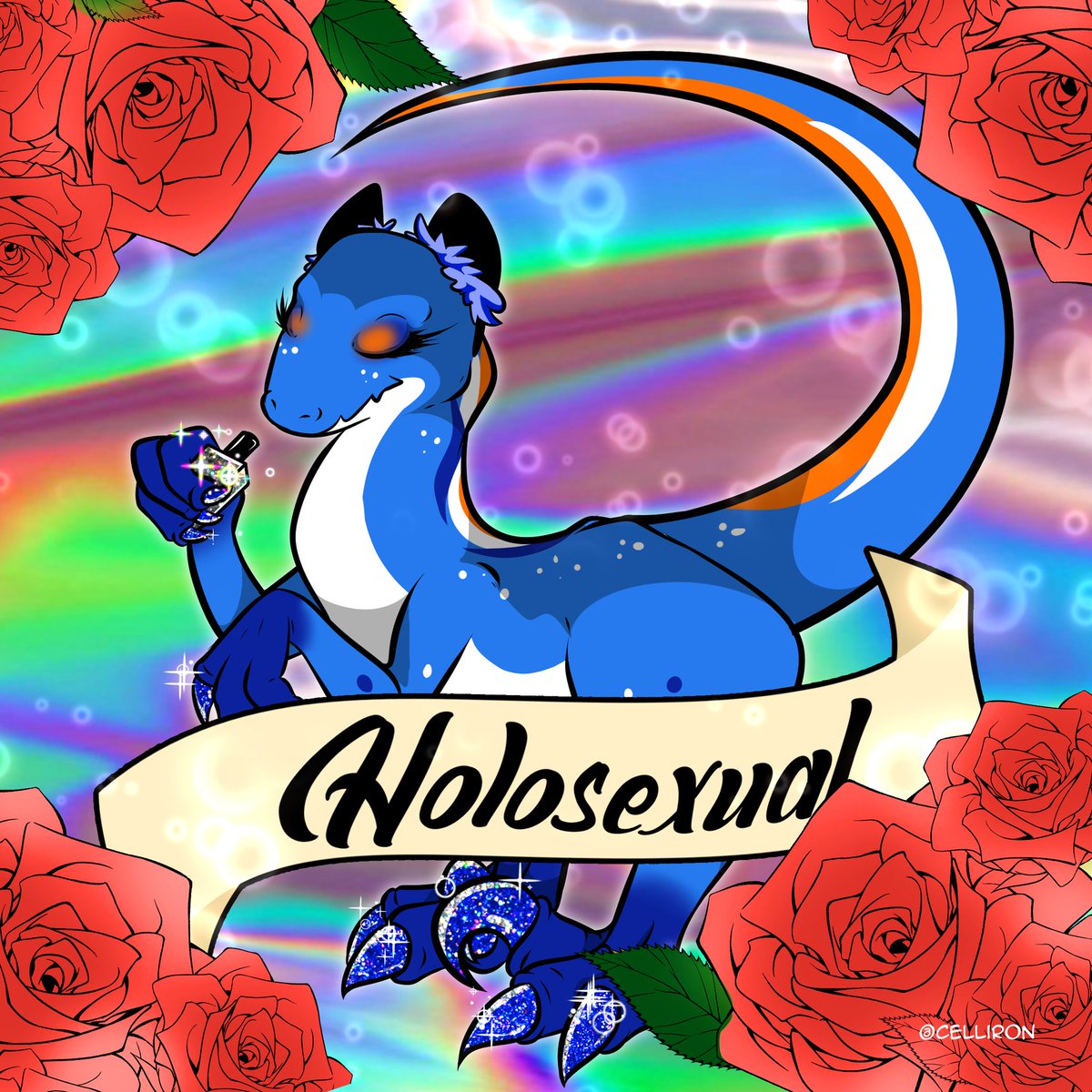 Celliron's tweet photo. I drew a thing .. you can thank @RobCzar and @nailogical with her new @holotaco and his desire for a dinosaur.
I love them. All of them. <3
#threadbanger #simplynailogical #holotaco #raptor #digitalart #fanart https://t.co/Nx6zi9Fcp6