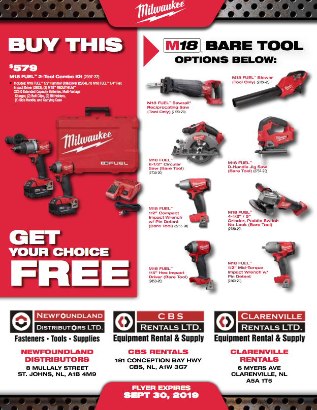 NLDistributors's tweet photo. Hot deals coming your way this month! 🍂🔧

Check out our September @MilwaukeeTool flyer posted below and be sure to visit us to take advantage of these amazing deals!

Visit; https://t.co/I2R18ik4VK to learn more. https://t.co/IwAMuxeNmU