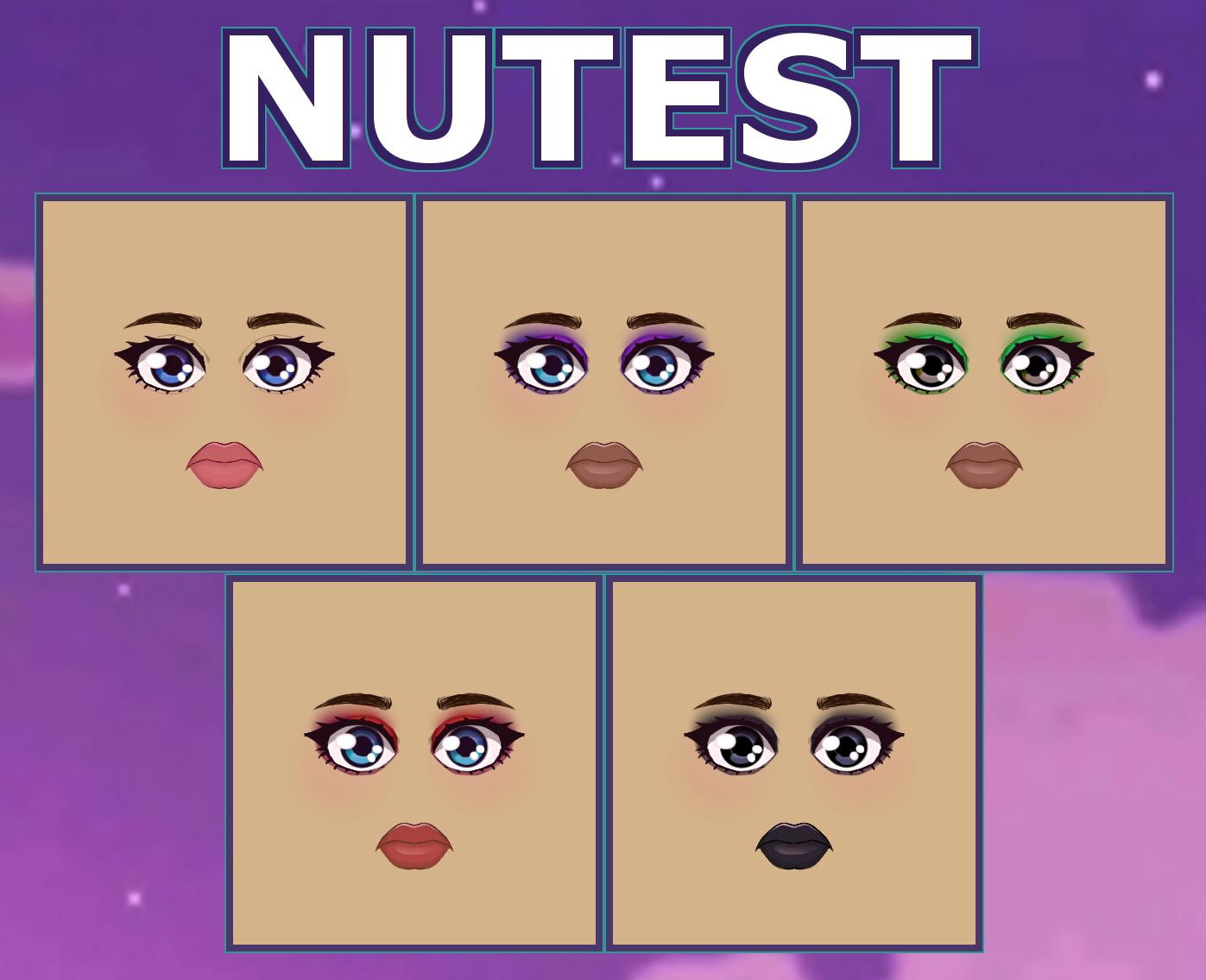 Nutest On Twitter New Face With Some Recolors Hope You Like Them Still Quite New To This Type Of Makeup Style - mugalo makeup roblox