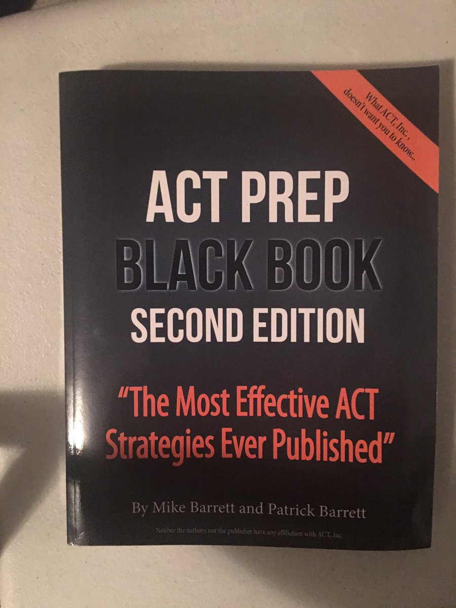 And same with the ACT companion. If I only could save one SAT or ACT book in a fire... No that makes me too sad, I'd try to save them all but Mike and Patrick Barrett's book are the ones I'd grab first