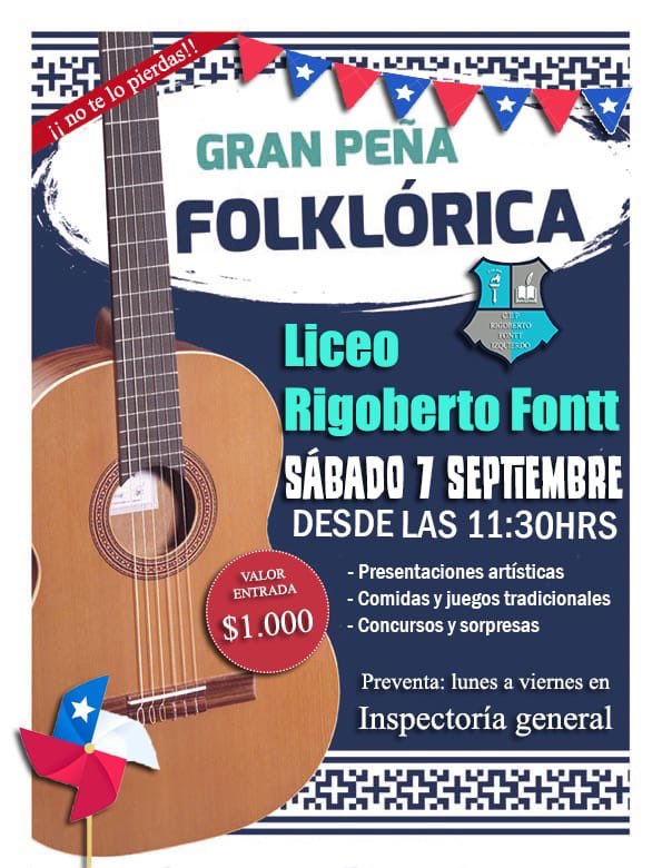 _Diegodelhonor's tweet photo. Todo #Colina invitado a la gran peña folclórica Liceo Rigoberto Fontt Izquierdo.
Sábado 07 de Septiembre!
#municolina #corporacioncolina https://t.co/ozxARO9MvN