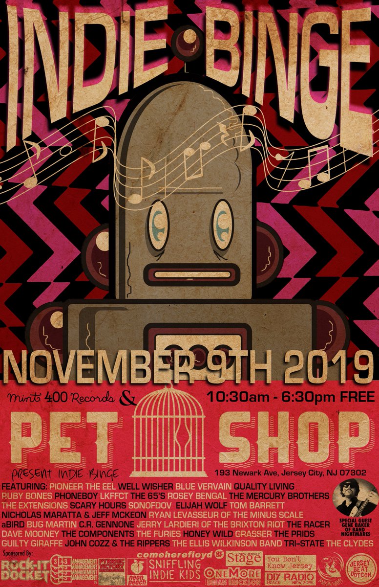 Save the date! november 9th in jersey city at the Pet Shop! #indiebinge #livemusic
