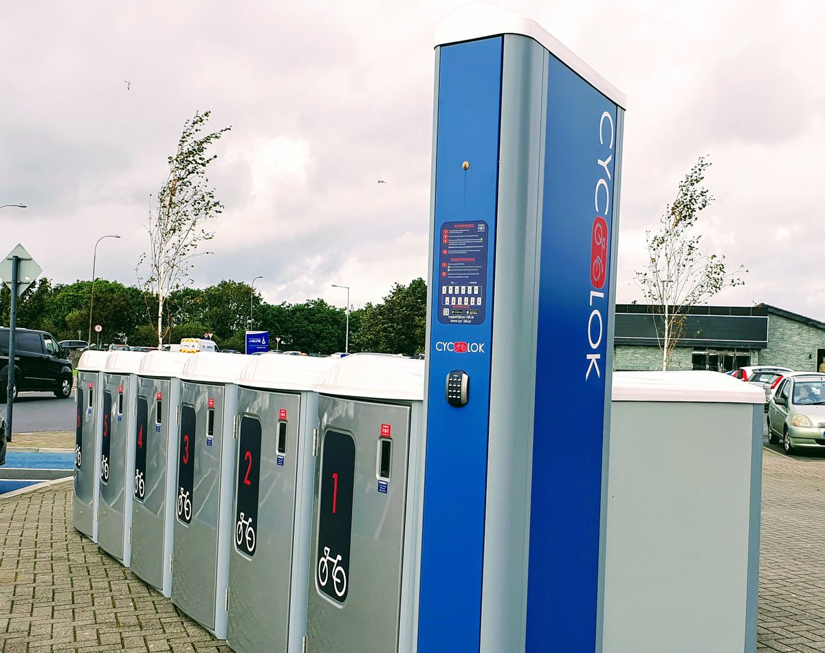 Delighted to see proper #bicycle storage at Galway Shopping Centre today - protecting bicycles and pedestrians. #walkingFirst
