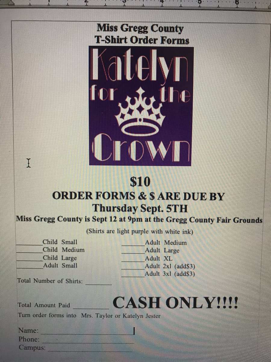 WOHSstuco's tweet photo. Dont forget tonorder your shirts to support Katelyn. Money is due Thur don’t miss out https://t.co/k5r2mPmLbr