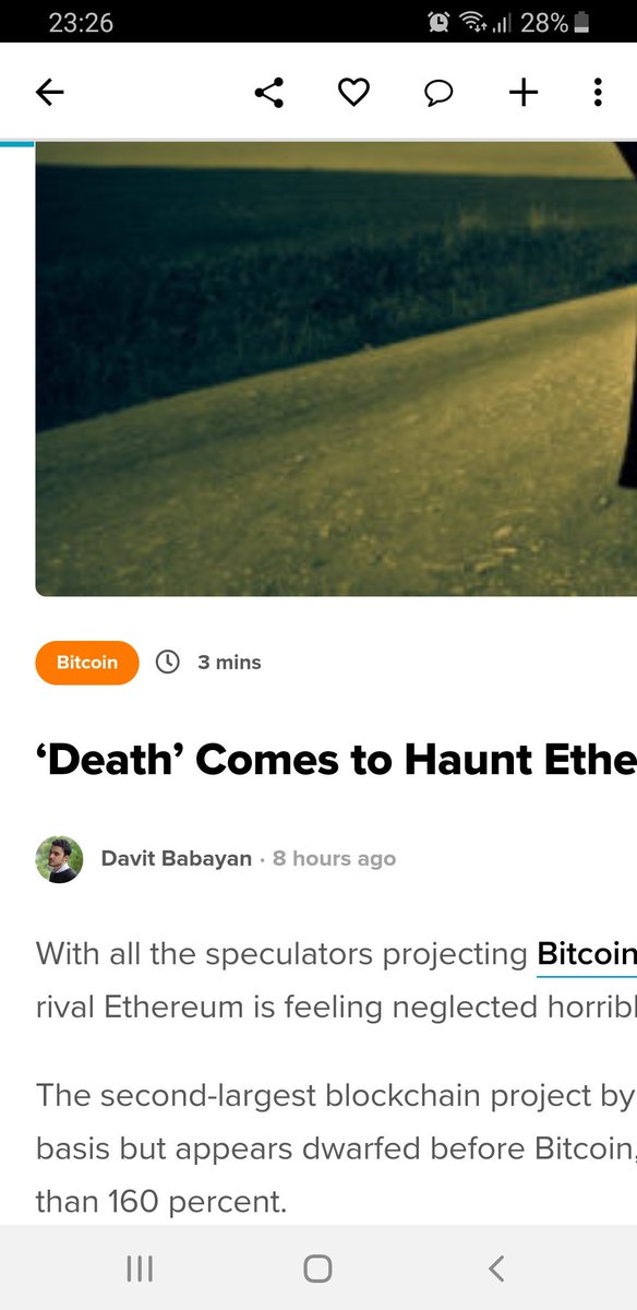 ShearsMockford's tweet photo. @newsbtc Approx 50%+ of your articles render like this on my galaxy S8. I'm no developer, but I think it's the image at the top not being responsive.. https://t.co/ClHN9FwnuP