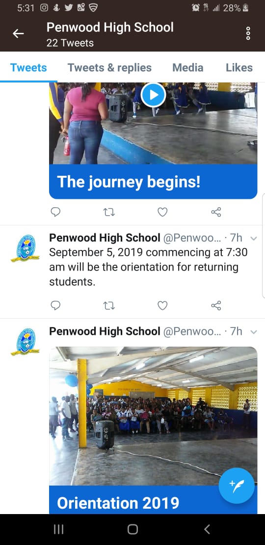 September 3, 2019 ( tomorrow) commencing at 7:30 will be the orientation for returning students not September 5, 2019 according to the previous message. Student must be in uniform and assemble at the auditorium.