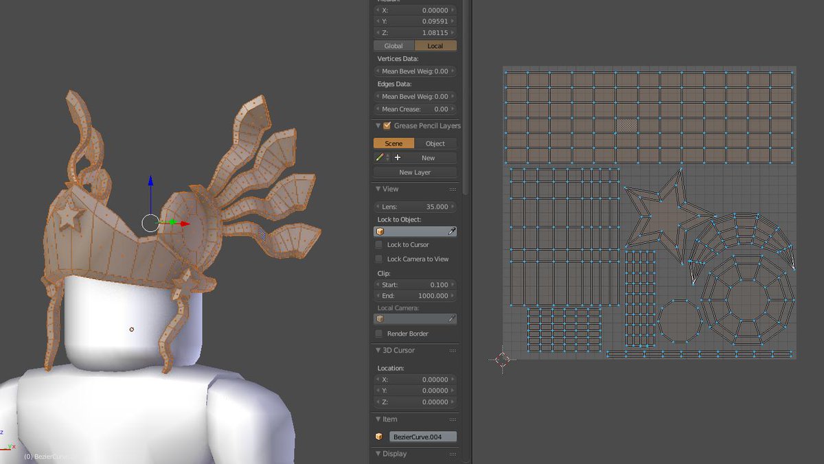 Erythia On Twitter Erythia S Guide To Texturing In Blender 1 Have A Clean Uv Map Unwrap Items And Place Them Around The Uv So That They Don T Touch Each Other Parts Of - how to make a roblox hat in blender