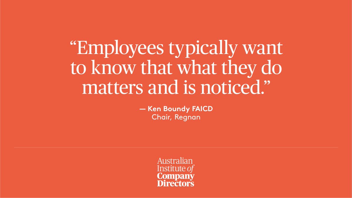 Ken Boundy, founding chair of <a href="/Regnan_/">Regnan</a>, says although staff engagement surveys are widespread in organisations, they are often not correlated with measurable outcomes of actions. 

bit.ly/2MHTTQU